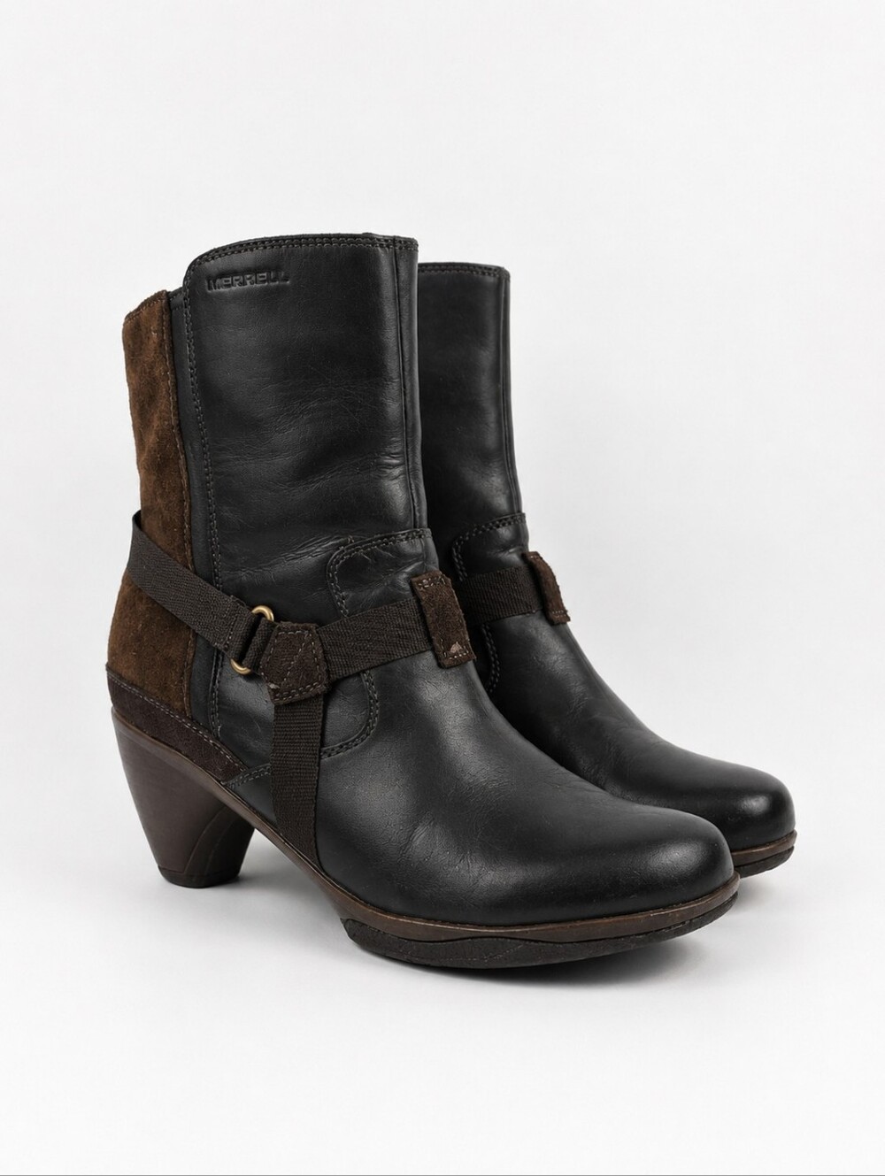 Merrell Evera Fade Espresso Leather Women's Ankle Boots‎ Size 7.5